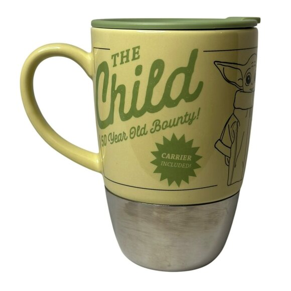 Star-Wars Grogu Travel Mug | Disney Store Mandalorian Coffee Tea Cup 5.25" - Picture 1 of 8